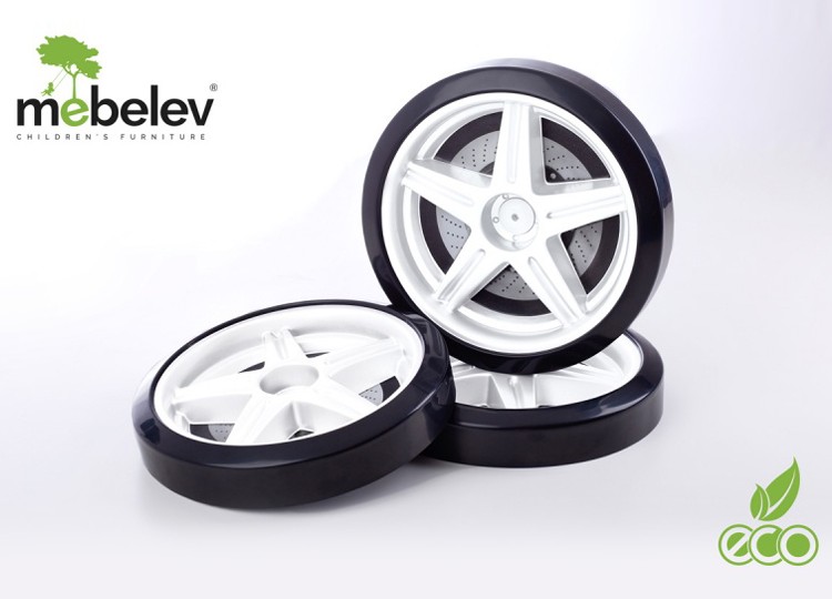 Объемные пластиковые колеса для серии UNO, EVO, NEO (комп. 2шт) Белый