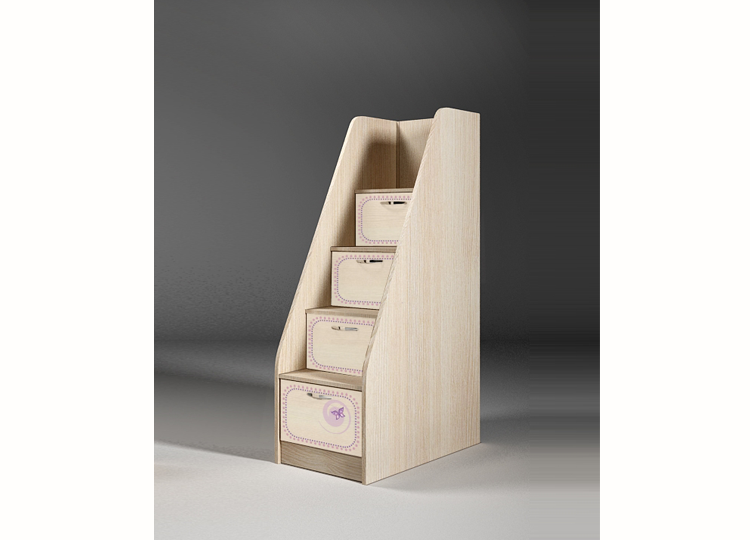 Тумба-лестница 13/8 к кровати-чердаку "Фанки Кидз Лилак".