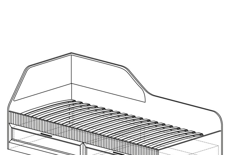Кровать односпальная с ящиками Альфа №299