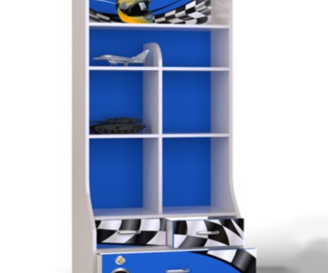 Стеллаж широкий "Formula" синий для мальчика