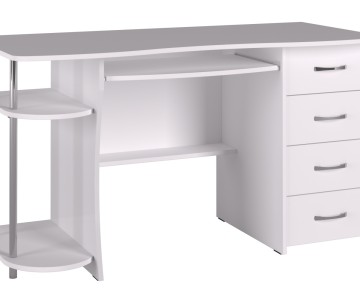 Стол компьютерный С-222БН белый Стол компьютерный С-222БН белый