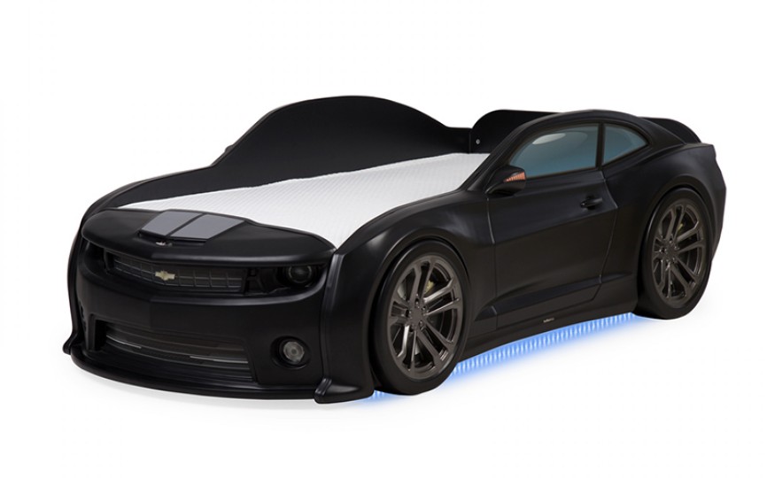Кровать-машина EVO "Camaro" объемная черная глянцевая