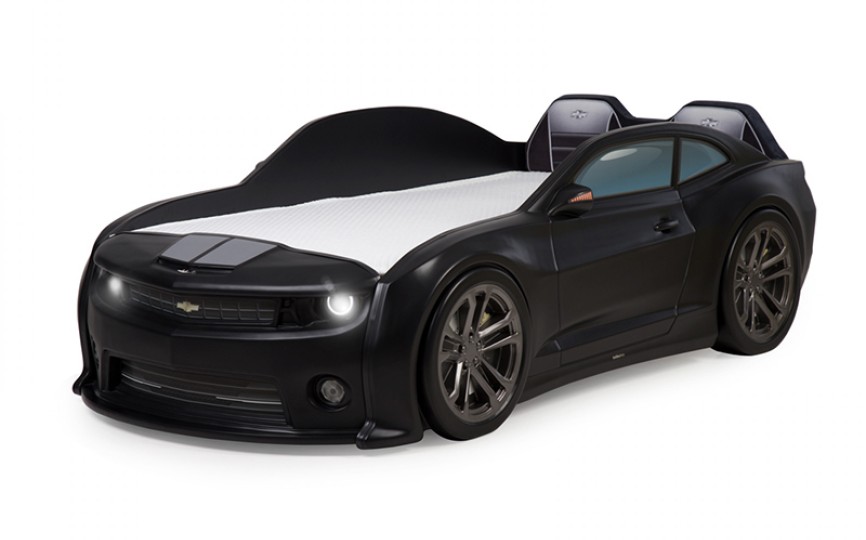 Кровать-машина EVO "Camaro" объемная черная глянцевая