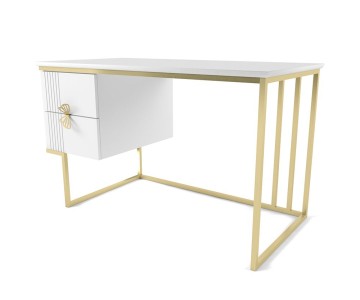 Стол письменный с тумбой Мишель Белый