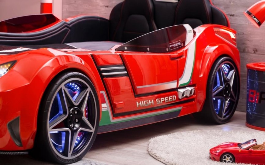 Кровать машина "GTS CRB-1370" 190х100см, красная Кровать машина "GTS CRB-1370" 190х100см, красная