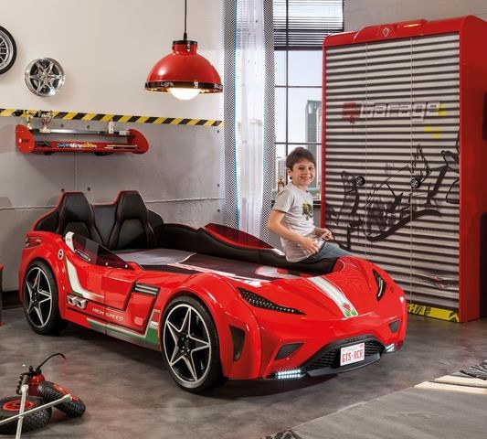 Кровать машина "GTS CRB-1370" 190х100см, красная Кровать машина "GTS CRB-1370" 190х100см, красная