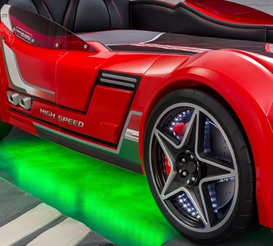 Кровать машина "GTS CRB-1370" 190х100см, красная Кровать машина "GTS CRB-1370" 190х100см, красная