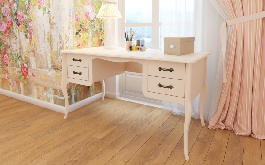 Стол письменный "Лебо" бежевый воск