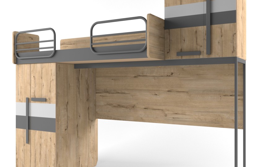 Кровать верхняя без лесенки "Твист Лофт"