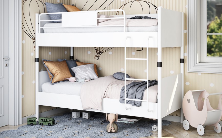 Кровать ДЕЛЬТА Лофт 20.02.02 White Кровать ДЕЛЬТА Лофт 20.02.02 White