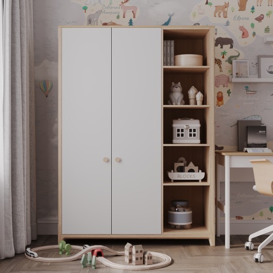 Шкаф 3-х дверный Амбер 12 с открытым отсеком для книг Шкаф 3-х дверный Амбер 12 с открытым отсеком для книг