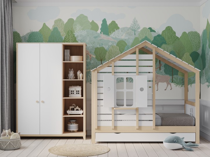 Шкаф 3-х дверный Амбер 12 с открытым отсеком для книг Шкаф 3-х дверный Амбер 12 с открытым отсеком для книг