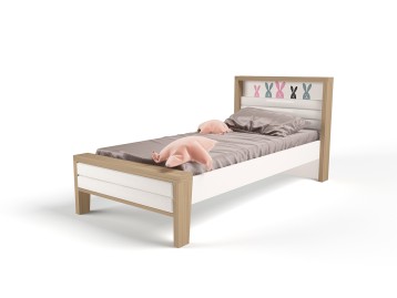 Кровать №2 с мягким изножьем MIX BUNNY розовый