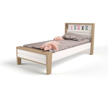 Кровать №2 с мягким изножьем MIX BUNNY розовый