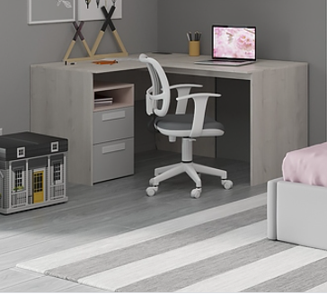 Стол С2 правый/левый "Румика Пинк"