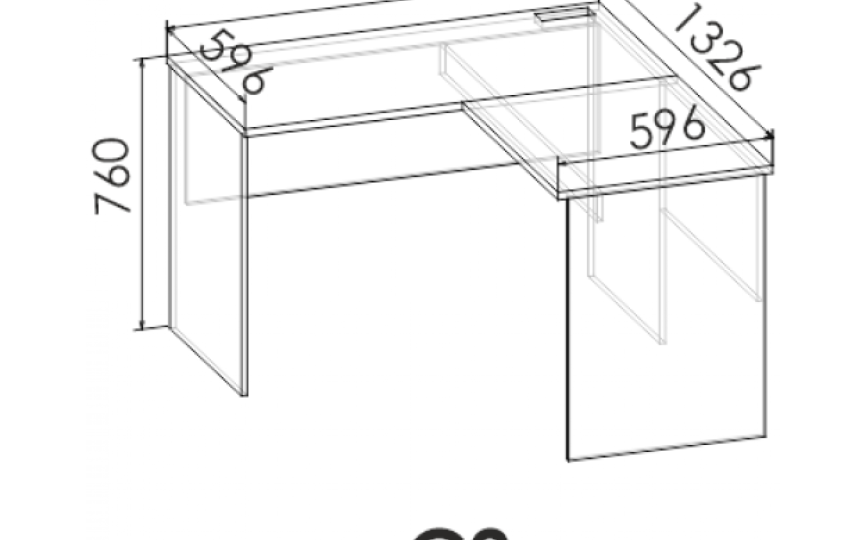 Стол С2 правый/левый "Румика Пинк"