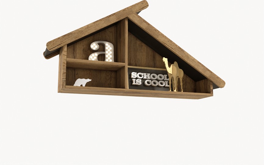 Полка навесная из серии Домик