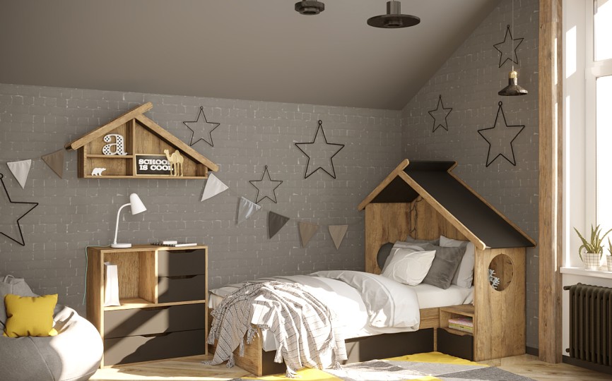 Полка навесная из серии Домик