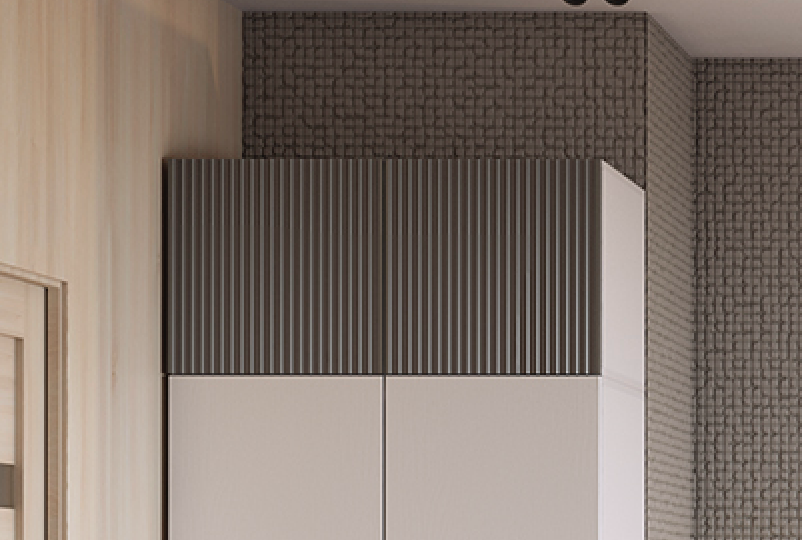 Антресоль двухдверная Зефир, серая