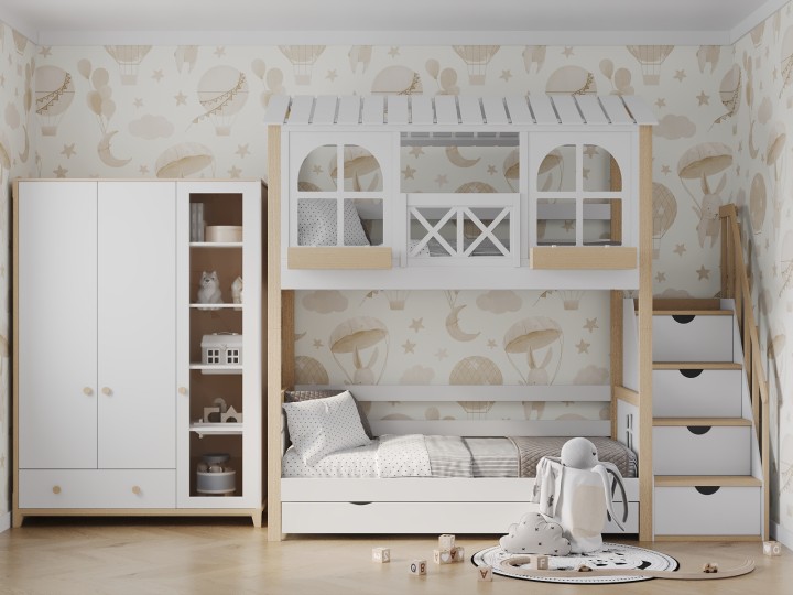 Шкаф 3-х дверный Амбер 13 с отсеком для книг