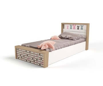 Кровать №5 с подъемным механизмом MIX BUNNY розовый