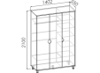 Шкаф 3-х дверный "BARNEY"