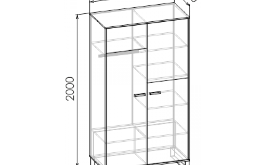 Шкаф 2-х дверный "Liberty Pink"