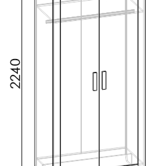 Шкаф 2-х створчатый Кемптен Ш2