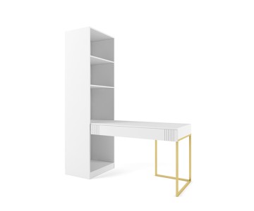 Стол со стеллажом Мишель Белый