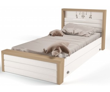 Кровать №4 с мягким изножьем MIX Ловец снов (кремовый, цветной) 