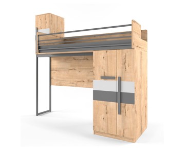 Кровать верхняя малая без лесенки со сплошным ограждением "Твист Лофт" Кровать верхняя малая без лесенки со сплошным ограждением "Твист Лофт"