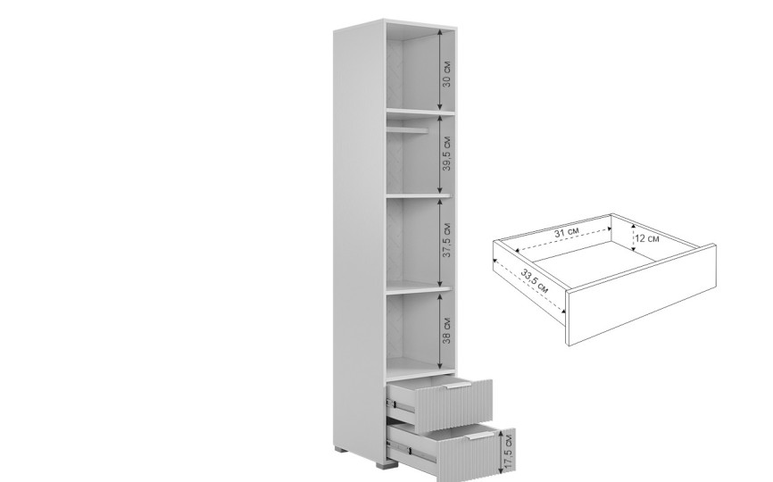 Шкаф однодверный Зефир (пенал)