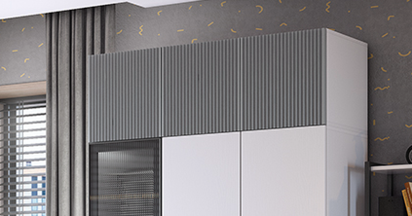 Антресоль трехдверная Зефир, серая Антресоль трехдверная Зефир, серая