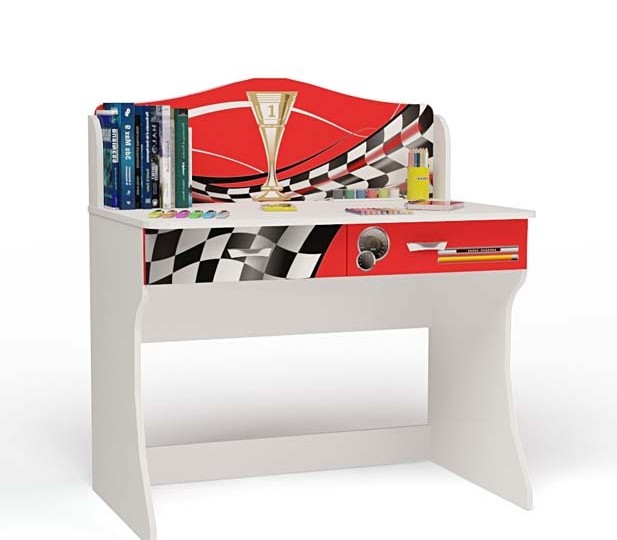 Стол без надстройки "Formula" красный для мальчика