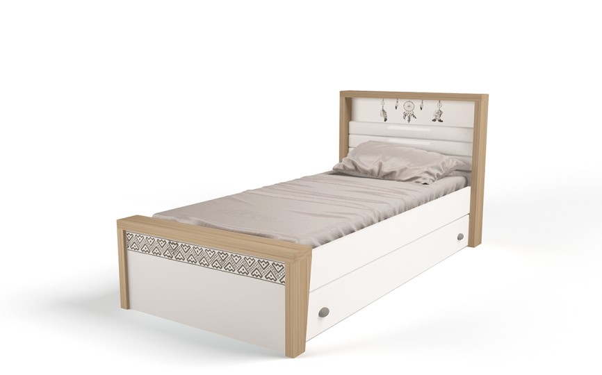 Кровать №3 MIX Ловец снов (кремовый, цветной), 190х120 см 