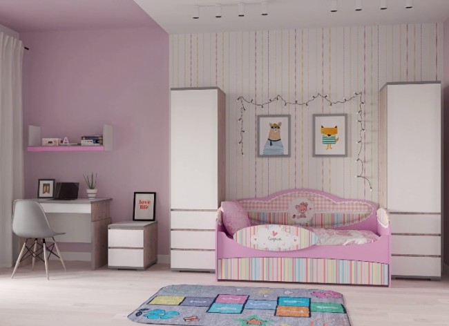 Детская комната для девочки Розовый рассвет
