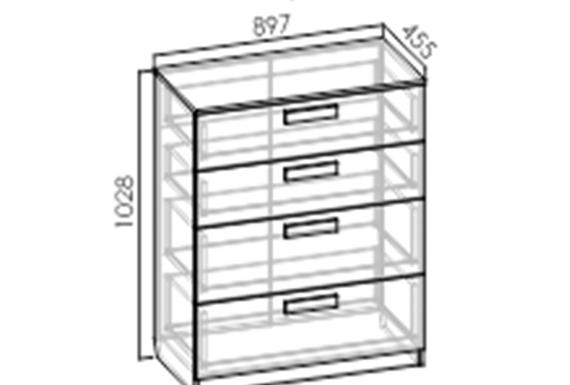 Комод К1 "Румика Пинк"