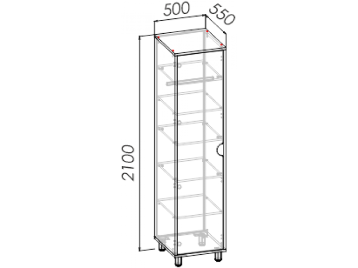 Шкаф пенал Барни Шкаф пенал Барни