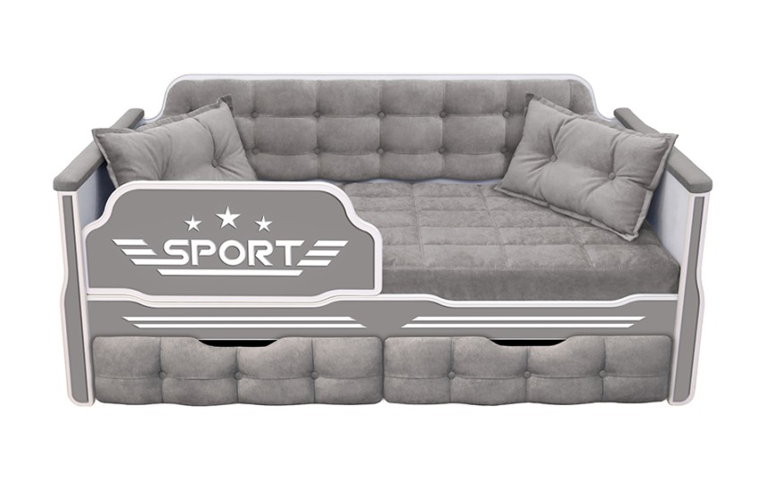 Детская кровать "Спорт" 170 с двумя ящиками 