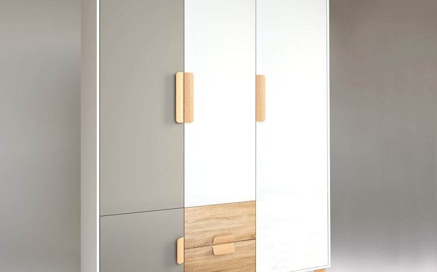 Шкаф 3-дверный "КВАДРО"