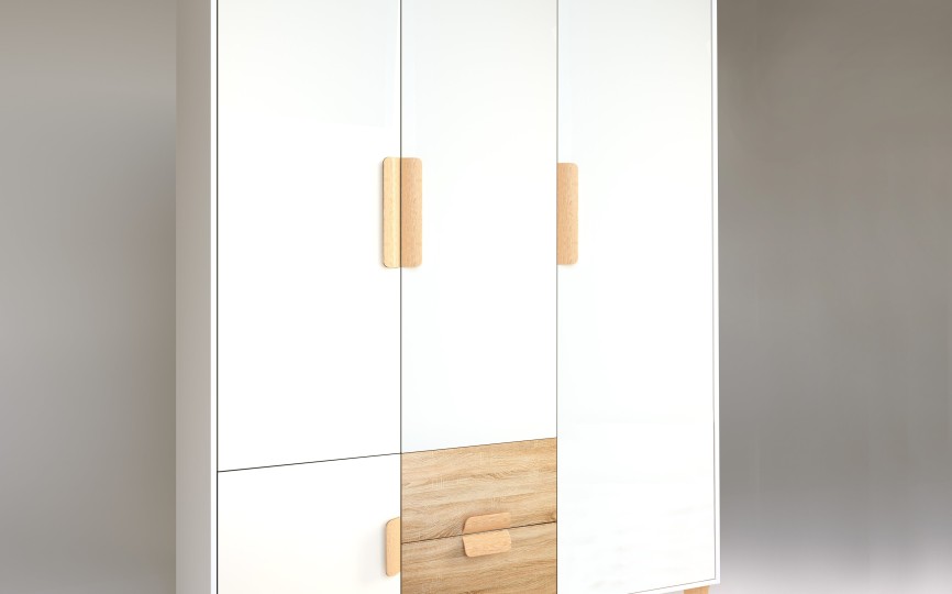 Шкаф 3-дверный "КВАДРО"