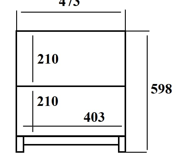 Тумба прикроватная Эмма 1 с двумя ящиками