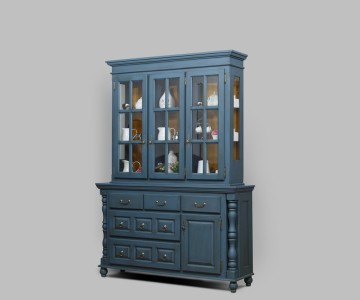 Сервант трехдверный Валенсия 2-63 на круглых ножках