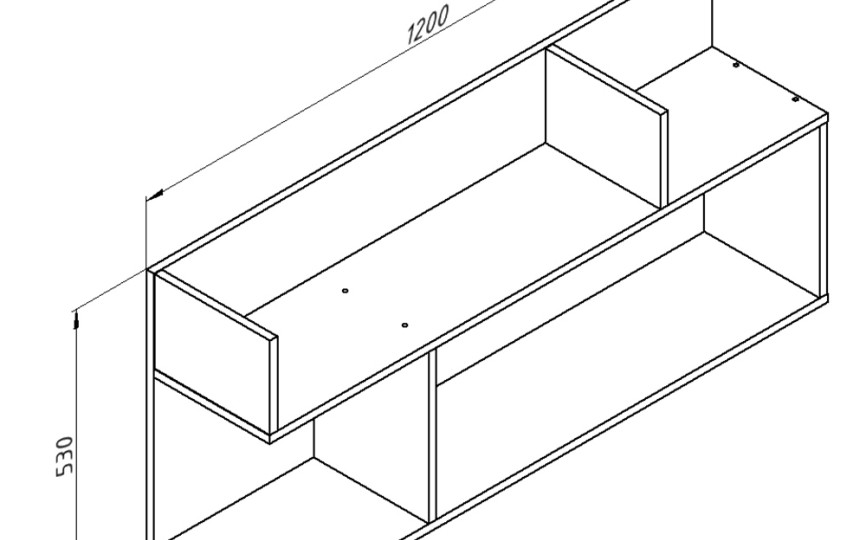 Полка навесная Дельта №17/1 Полка навесная Дельта №17/1