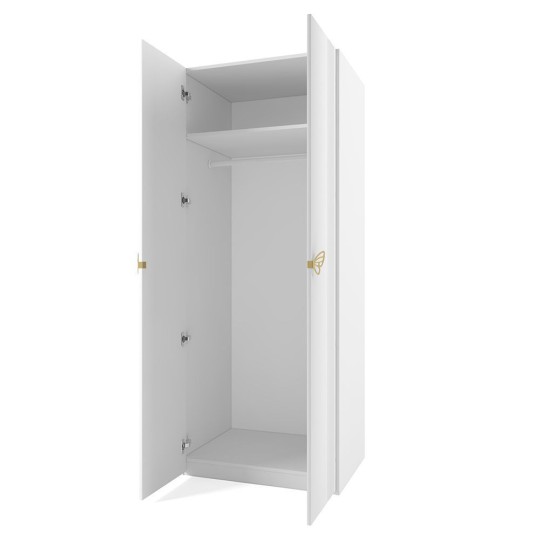 Шкаф платяной 2-х дверный Мишель Белый