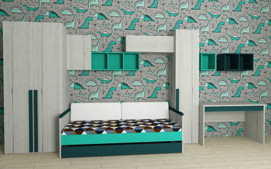 Полка 2 куба с фасадом Дуб Эльза "Нью Тон"