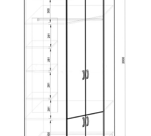 Шкаф угловой Мишка 13/15