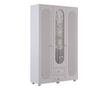 Шкаф трехдверный Милана с зеркалом Шкаф трехдверный Милана с зеркалом