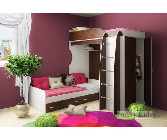Кровать чердак со встроенным столом "Фанки Кидз 11" Кровать чердак со встроенным столом "Фанки Кидз 11"