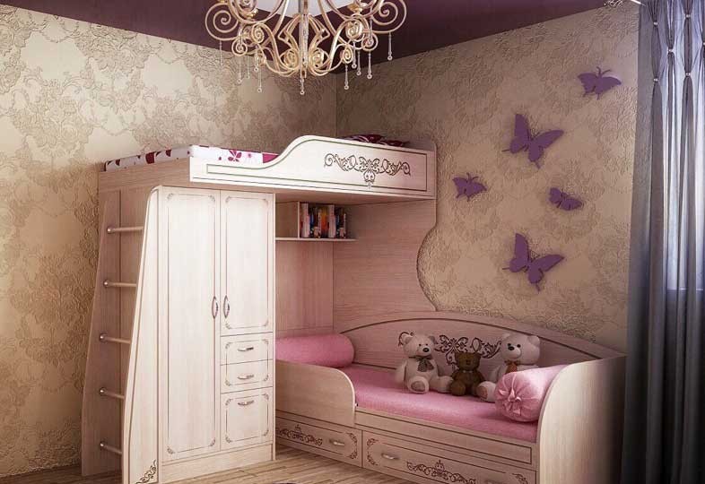 Кровать-чердак "Классика" ФКК-4/1 (80х190см)